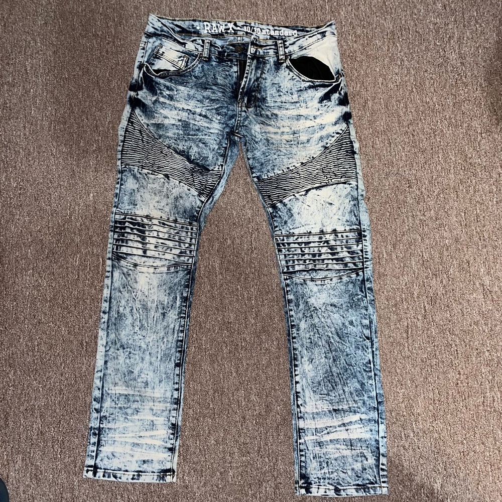 RawX Comfy Flex Stretch Biker Jeans 30/30